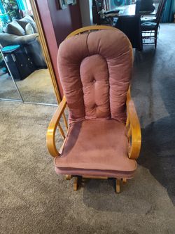 Solid Oak Amish Made Glider Rocker Excellent