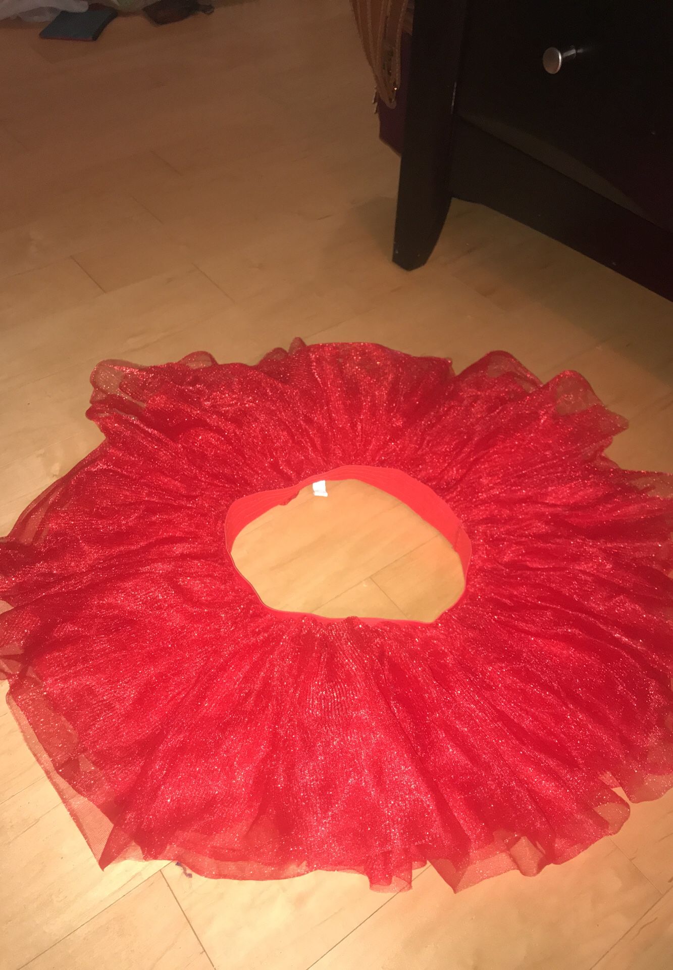 Red adult tutu skirt one size