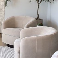 Swivel Accent Chairs - Like New! - Set of 2