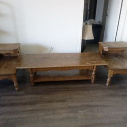 Antique Coffee table & 2 End Tables