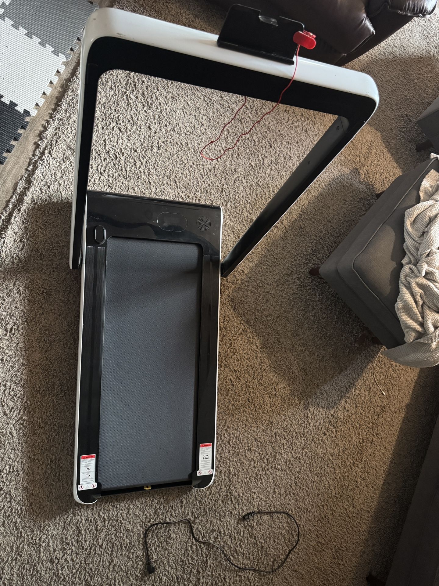 Goplus 2 in 1 Folding Treadmill, Superfit Under Desk Electric Treadmill