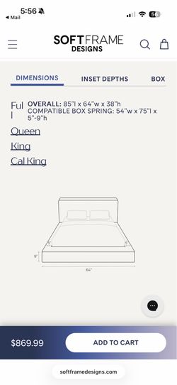 Softframe bed frame