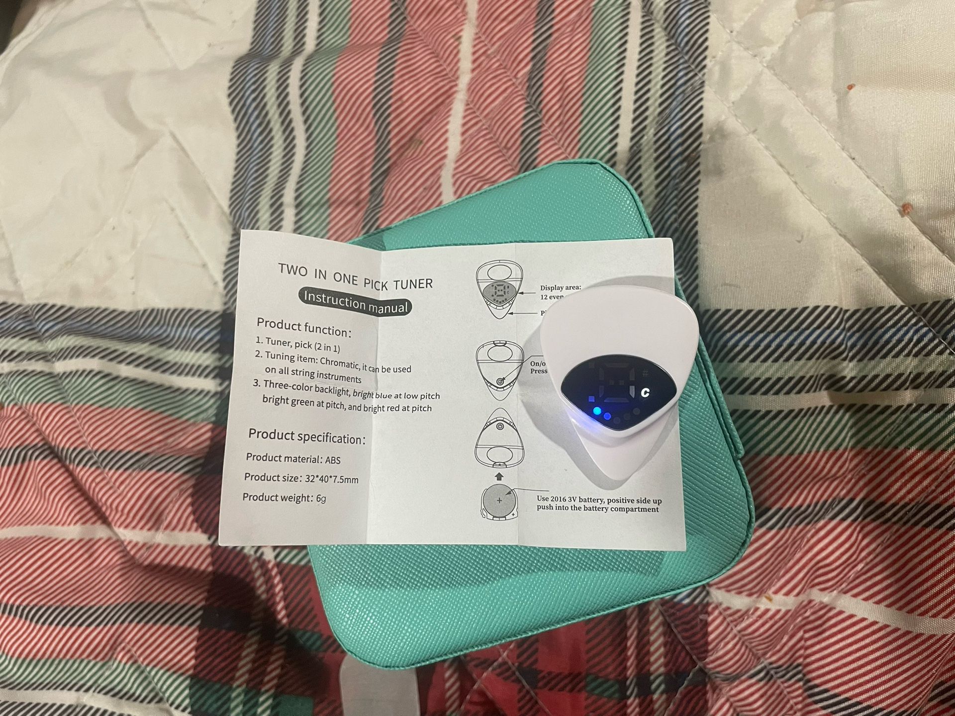2 In 1 Guitar Pick/ Tuner 