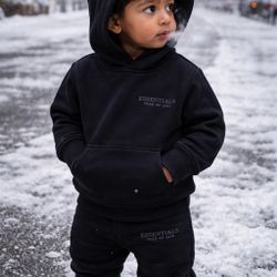 Kids Black Essentials Fear Of God Sweatsuit 