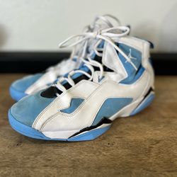 Nike Jordan True Flight Men Basketball  White Blue 342964-140 Size 8.5