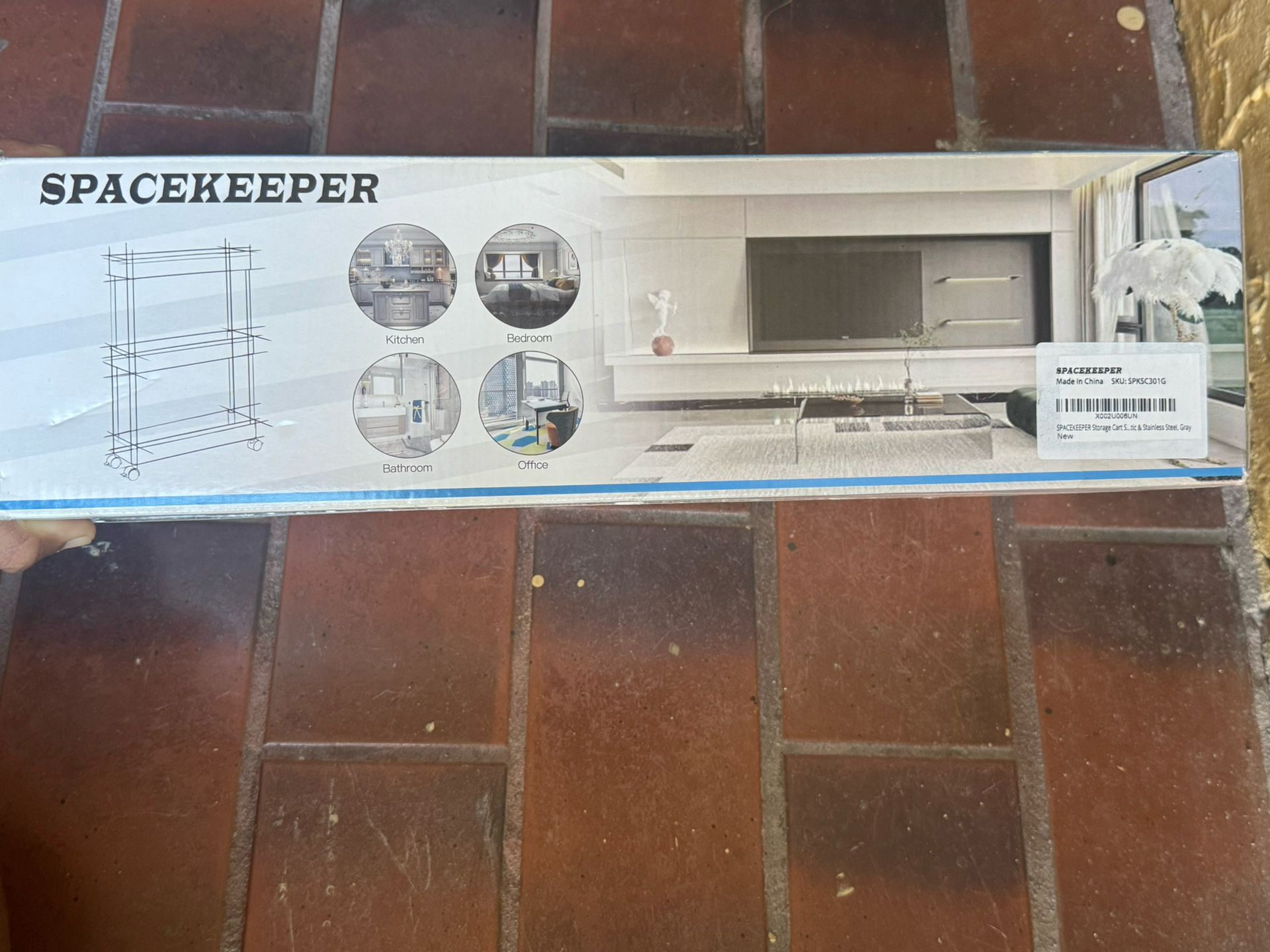 SPACEKEEPER 4-Tier Rolling Storage Cart (Brand New)