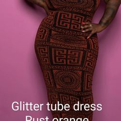 Glitter Tube Dress 3x