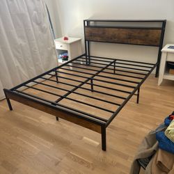 Queen Bed Frame with Mattress