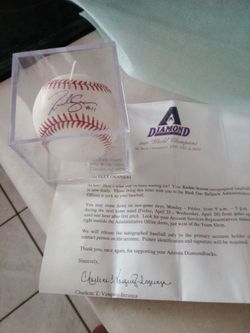 Richie Sexson Autographed Baseball with COC Letter