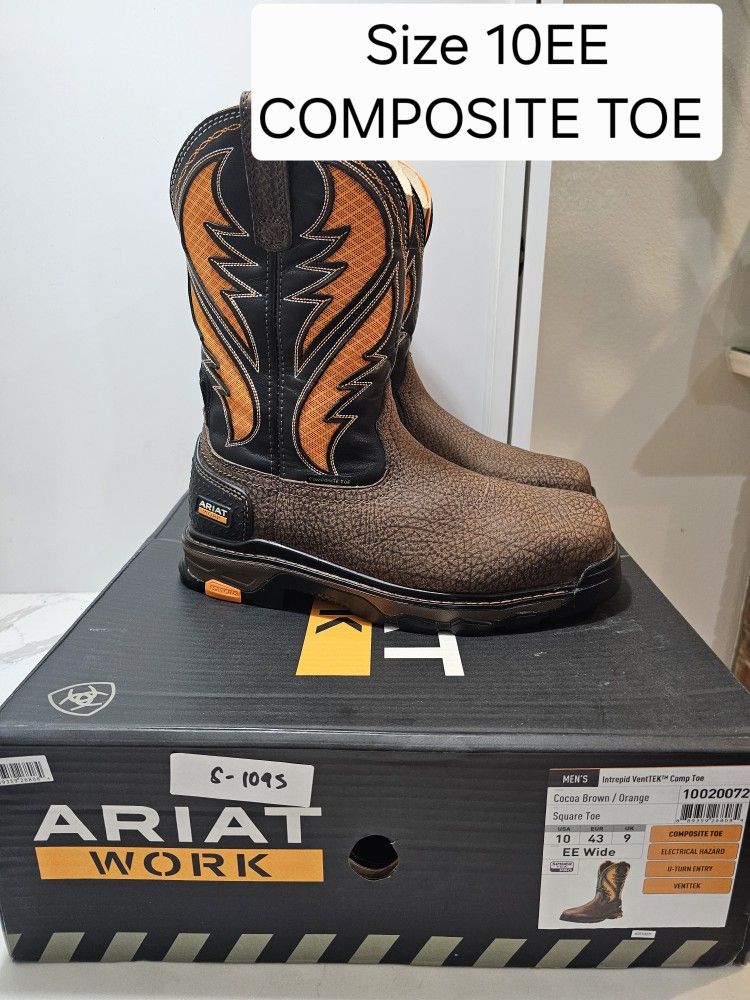 Ariat Composite Toe Work Boots Size 10