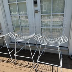 Mid Centry Modern Metal Bar Stools x3