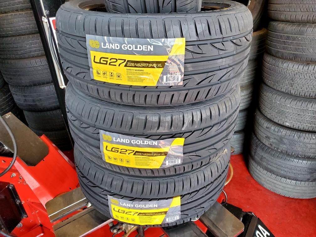 4 NEW TIRES LAND GOLDEN 225/45/17