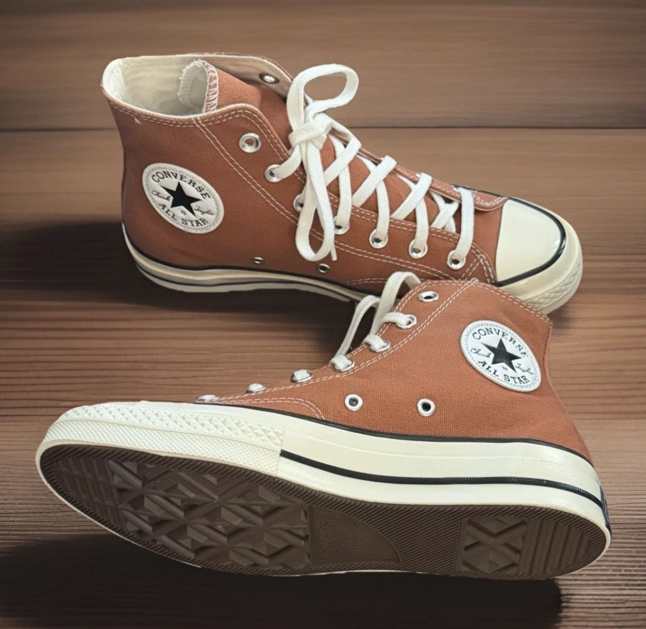 Rare Converse  Chuck Taylor All Star High Mustard Brown & Beige Sole Size 6 Men