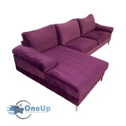 Purple Wayfair Sectional Couch Sofa **Free Delivery*
