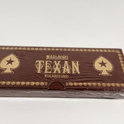 VINTAGE MARLBORO TEXAN NO. 45 PLAYING POKER CARDS & CASE NEW SEALED