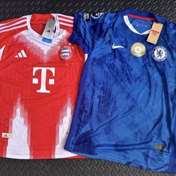 2 soccer jerseys — Chelsea & Bayer Munich - perfect for any true fan ⚽️