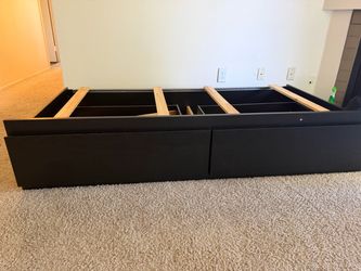 Double platform bed frame