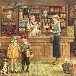 Vintage Grocery Store Poster