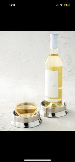 FRONTGATE Super Chill Chilling Coaster Set Of 4 Stainless Steel