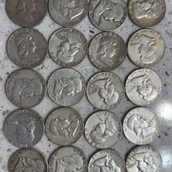 Roll Of (20) Franklin Halves 
