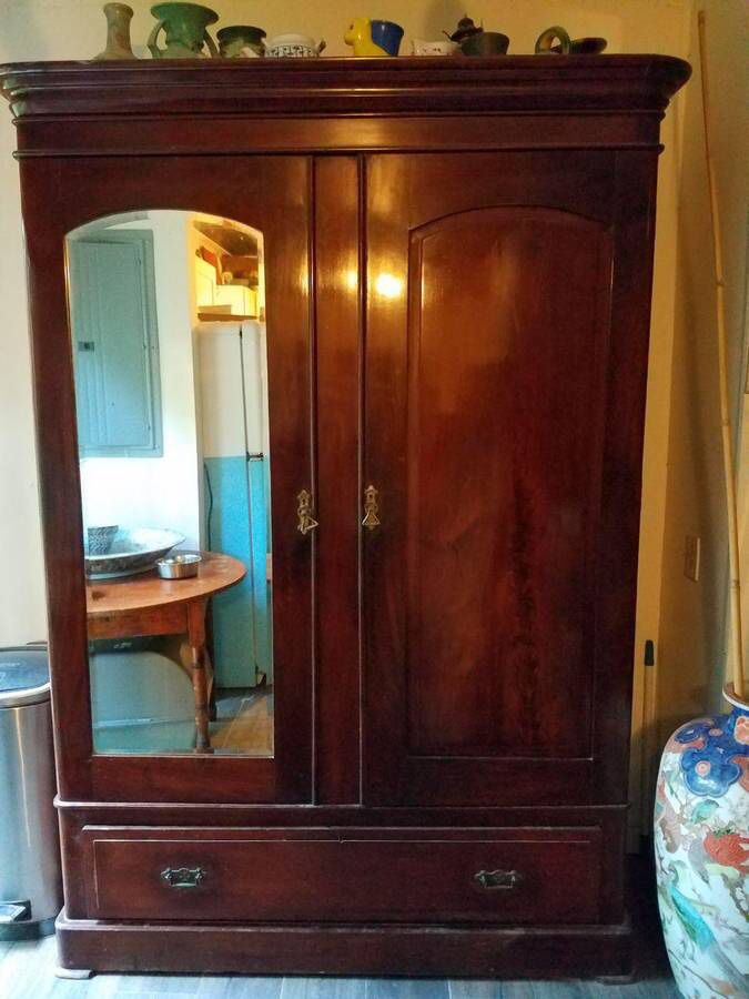 Antique mahogany armoire