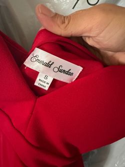 Red midi dress