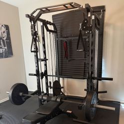 Complete Home Gym Setup – Power Rack + Accessories (Excellent Condition)
