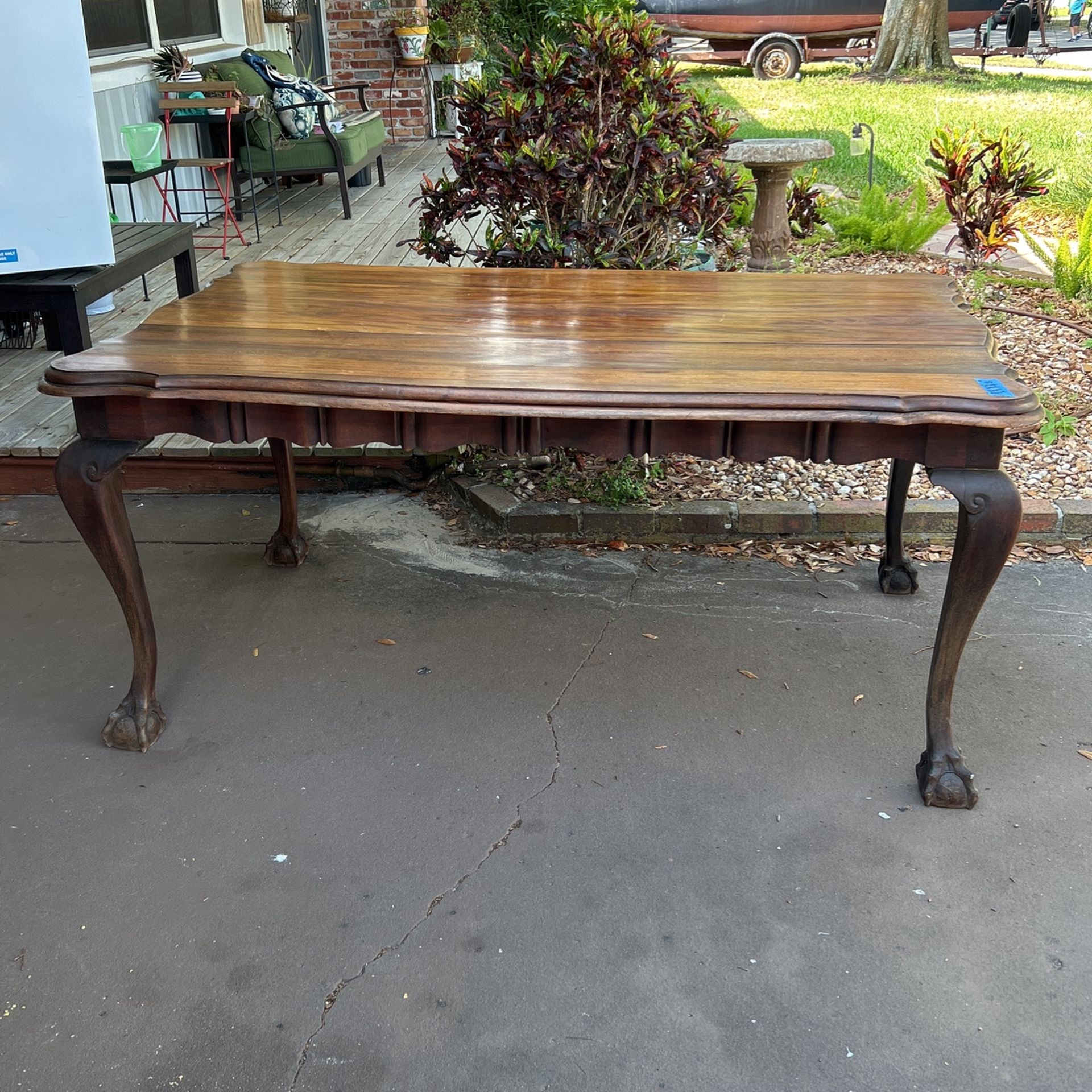 Rare Wood Vintage Dining Table