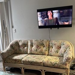 Vintage Floral Patio Couch