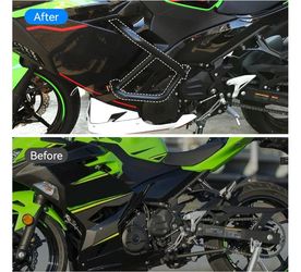 Engine Guard Crash Bar Stunt Cage Frame Protector for Kawasaki Ninja 400 250, Motorcycle Steel Side Frame Falling Protection Bumper for Kawasaki Ninja