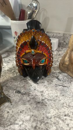This is a handmade Mexican Aztec Warrior