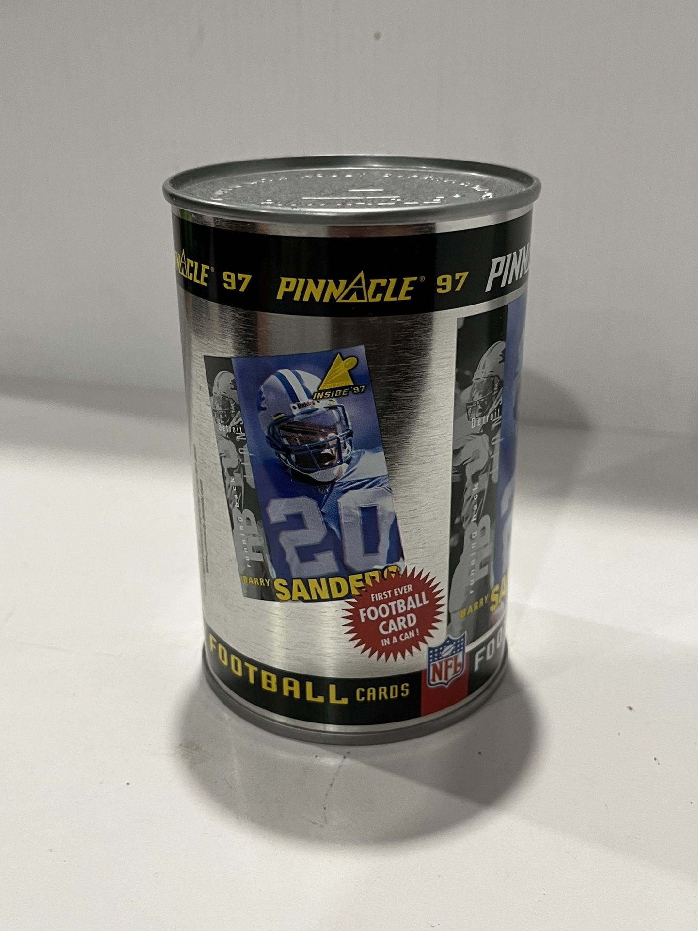 Vintage Barry Sanders Pinnacle 97 Football Cards Can Sealed Detroit Lions
