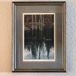 Robert Bateman Beaver Pond Reflections Signed Limited 126/950 Framed Print