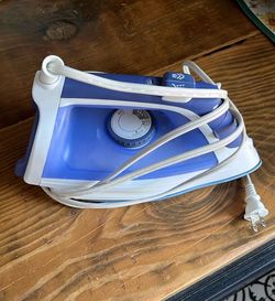 Blue and White Steam Iron