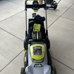 RYOBI 40V HP Brushless 21 in. Cordless Battery Walk Behind Self-Propelled Lawn Mower with (2) 6.0 Ah Batteries and Charger
