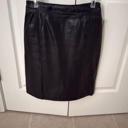 Vintage Genuine  Leather Skirt