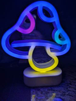 Vibrant mushroom LED light.