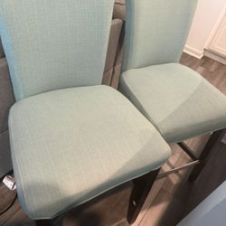 Aqua Green Kitchen Island Barstools 