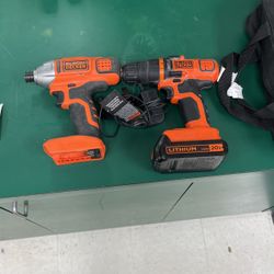 Black & Decker 2pc Cordless Combo Battery And Charger