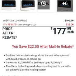 Dual Fuel Ventless Heater