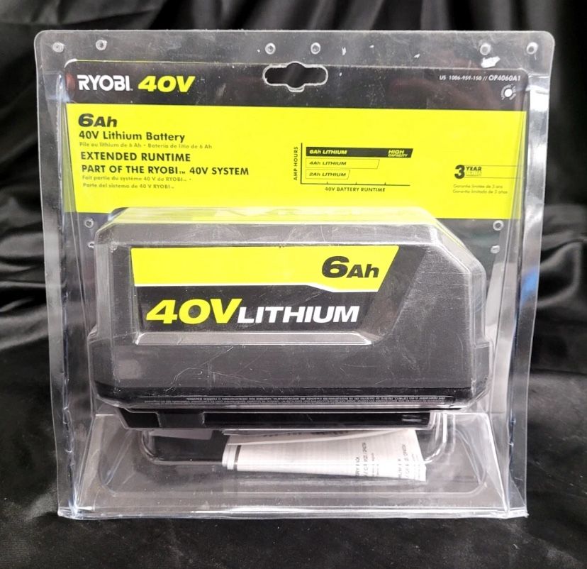 Ryobi Battery De 40 Volts Y 6ah Nueva Sellada