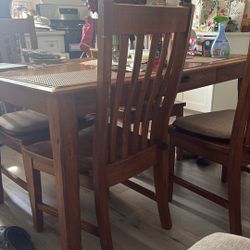 Wood table & chairs 