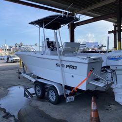 21’ Sea pro Open Fishing Boat 