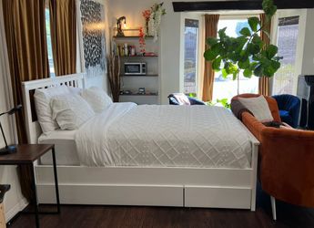 Ikea White Queen Bed Frame