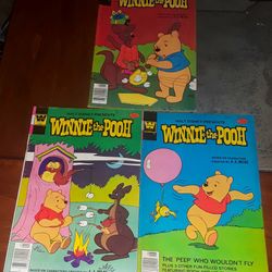 Vintage Disney Winnie the Pooh Comic Book Lot. 1978 #6 #7 #8