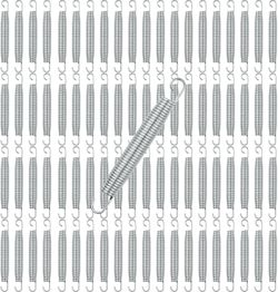 Tudomro 80 Pcs Heavy Duty Stainless Steel Weather Resistant Trampoline Springs