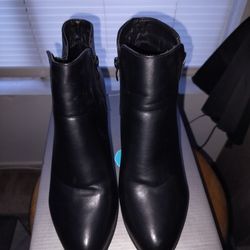 Leather Black Women's Boots 