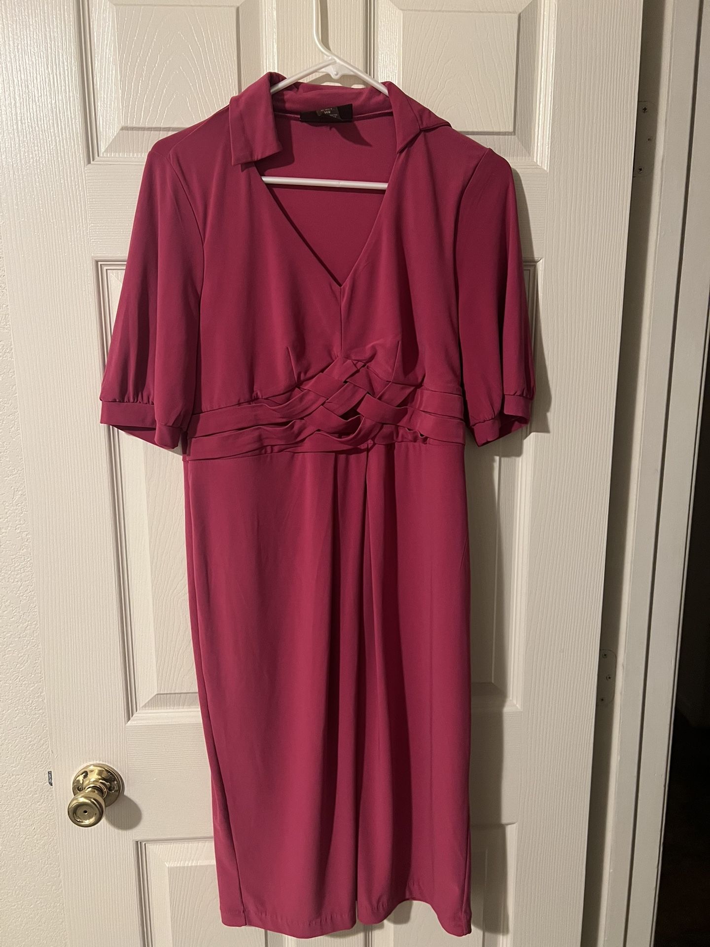 Chadwick’s 14W V-neck Wrap Dress Pink Formal