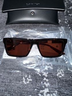 Calvin Klein Acetate Slim Modified Rectangle Sunglasses Havana LX001937-240 One Size Fits All $199 Retail NEW