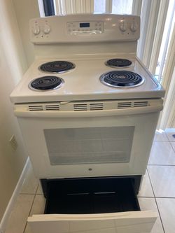 Beige color electric stove